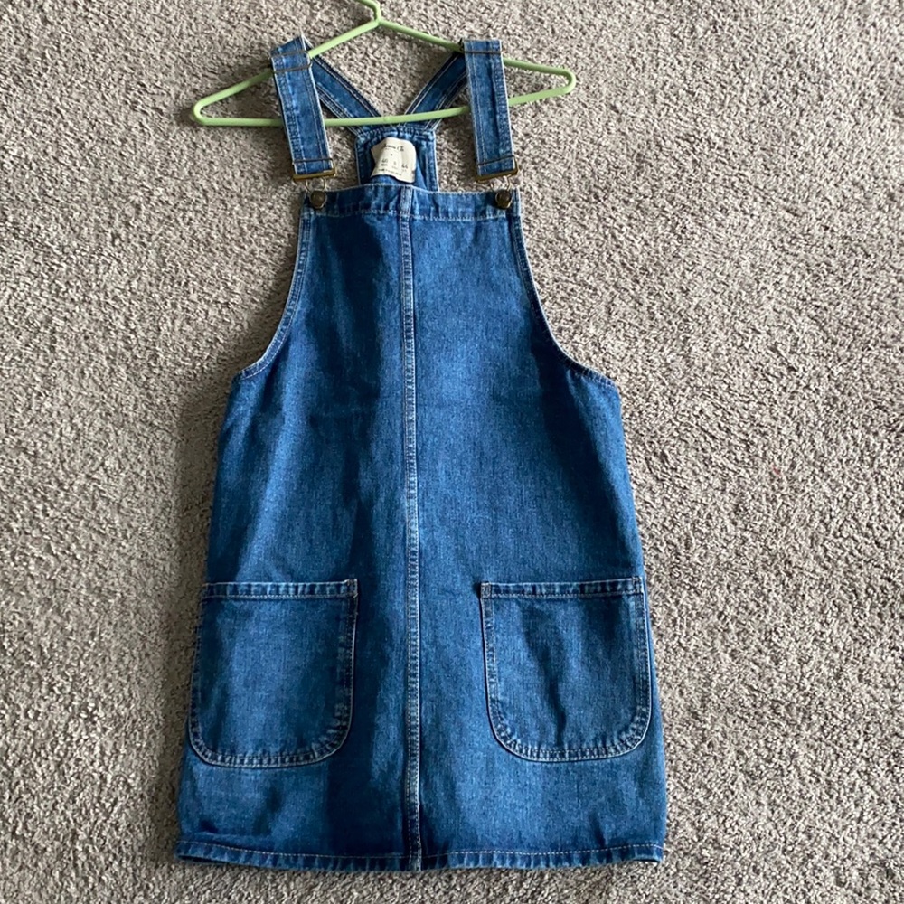 Denim overall dress